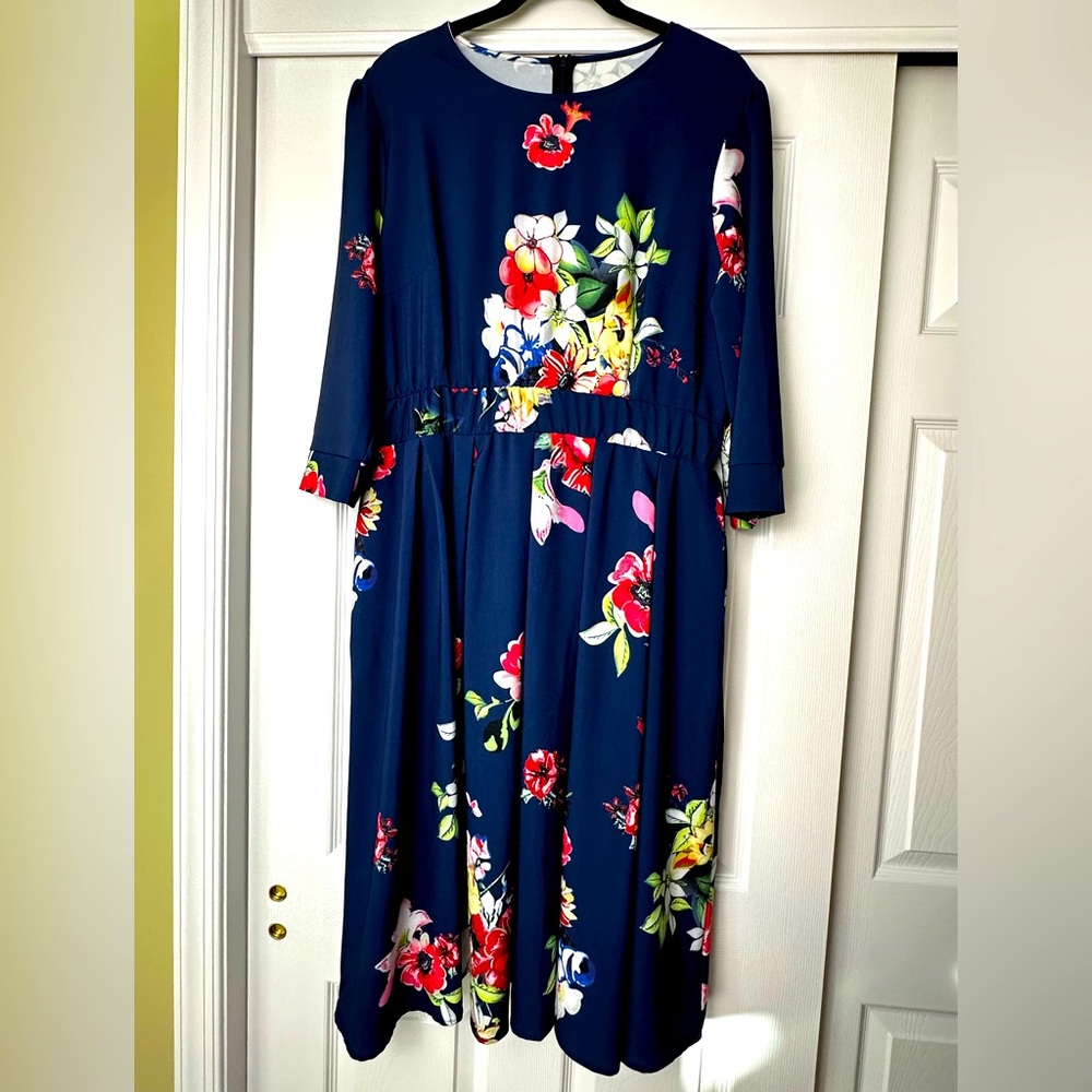 Midi Length Floral Dress